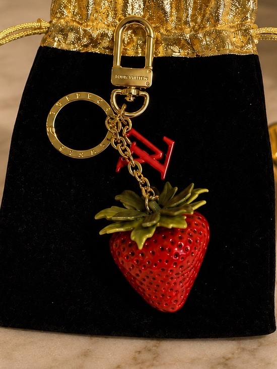 The Unbranded Brand Accessories - Keychain/bagcharm gorgeous 🍓 
hanging Charm with Monogram hanging charm!